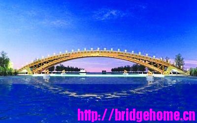 苏州胥江木结构拱桥效果图